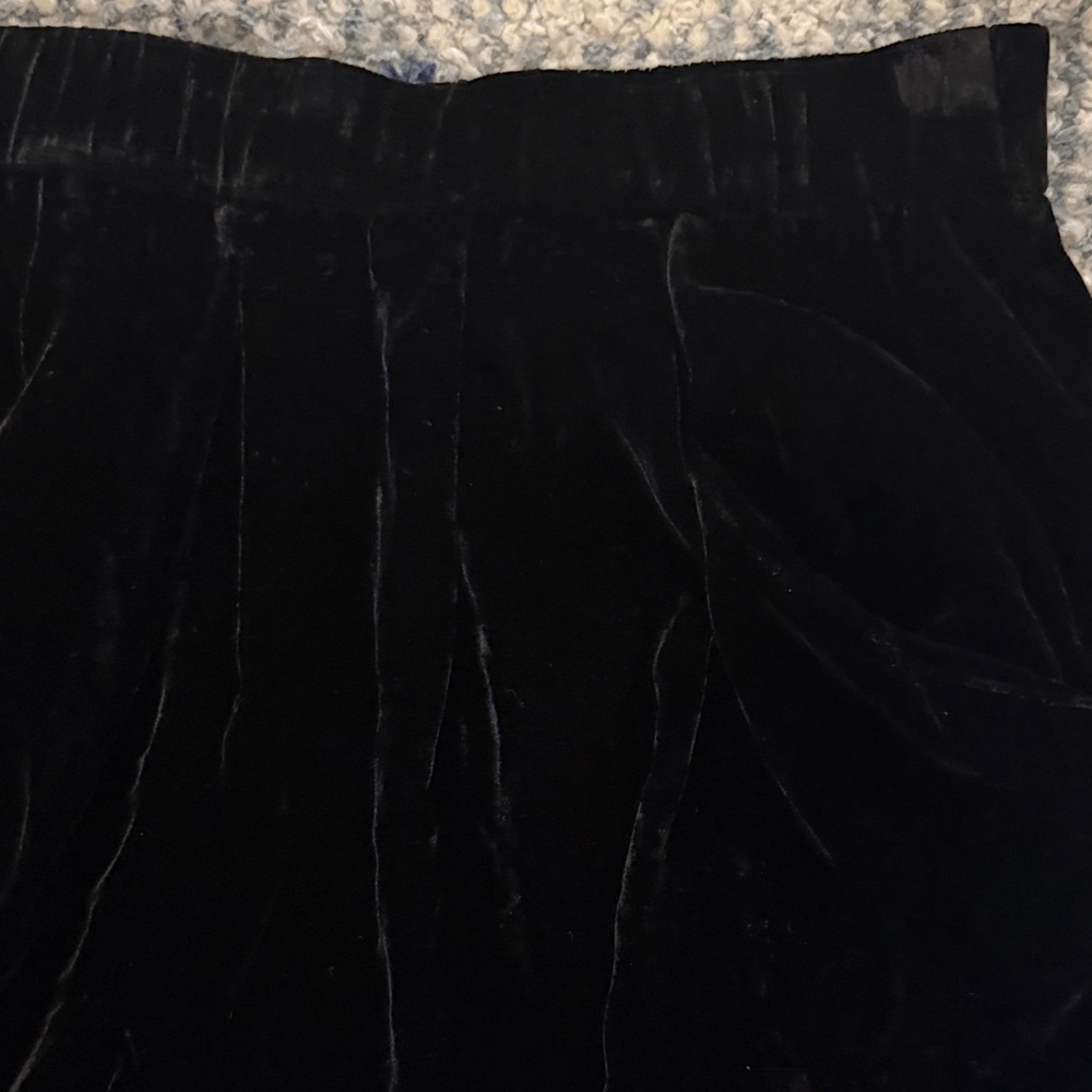Eileen Fisher Women’s Large Petite Black Velvet Dress Pants - Picture 10 of 16